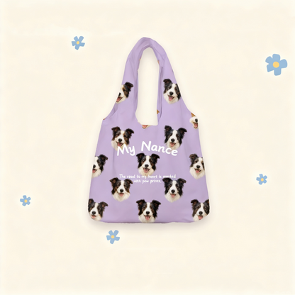 Custom Pet Portrait Canvas Tote Bag | Hand-Drawn Dog & Cat Design