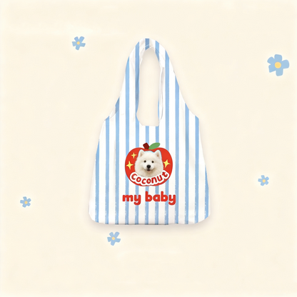 Custom Pet Portrait Canvas Tote Bag | Hand-Drawn Dog & Cat Design