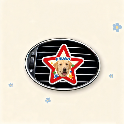 Custom Pet Portrait Car Air Freshener Clip | Personalized Acrylic Vent Clip | Dog Cat Gift