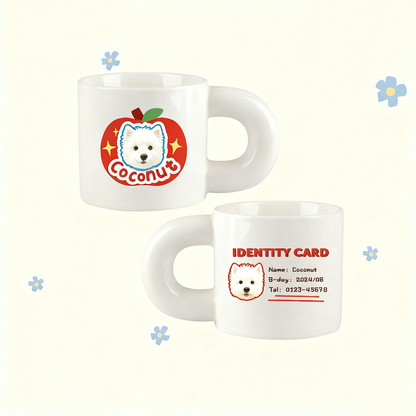 Custom Pet Portrait Mug | Personalized Dog Cat Ceramic Coffee Cup | Pet Lover Gift