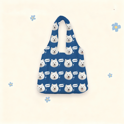 Custom Pet Portrait Canvas Tote Bag | Hand-Drawn Dog & Cat Design