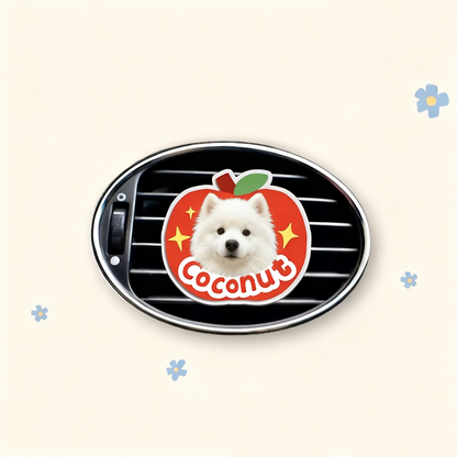 Custom Pet Portrait Car Air Freshener Clip | Personalized Acrylic Vent Clip | Dog Cat Gift