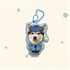 Custom Pet Portrait Keychain | Plush Dog, Cat Bag Charm