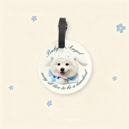 Custom Pet Luggage Tag | Personalized Cat & Dog Travel Tag | Cute Pet ID Tag | Hand-Drawn Pet Accessory | Creative Gift for Pet Lovers