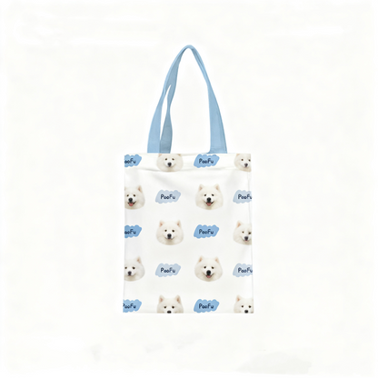 Custom Pet Portrait Canvas Tote | Hand-Drawn Dog & Cat Bag