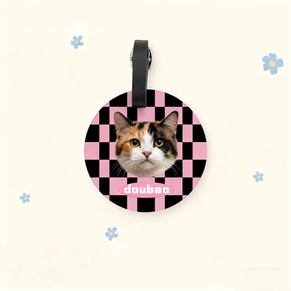 Custom Pet Luggage Tag | Personalized Cat & Dog Travel Tag | Cute Pet ID Tag | Hand-Drawn Pet Accessory | Creative Gift for Pet Lovers