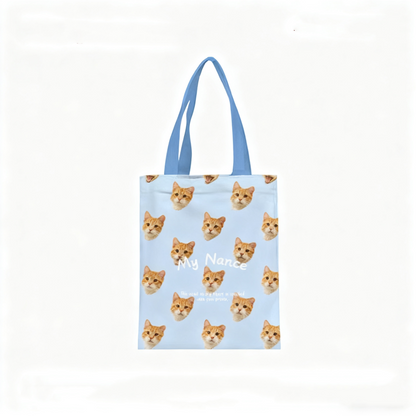 Custom Pet Portrait Canvas Tote | Hand-Drawn Dog & Cat Bag
