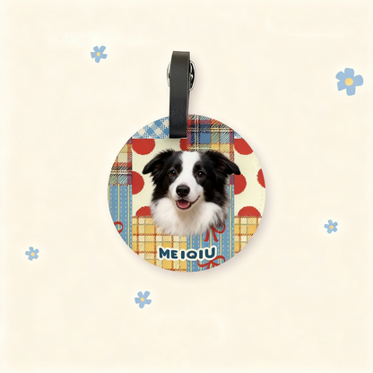 Custom Pet Luggage Tag | Personalized Cat & Dog Travel Tag | Cute Pet ID Tag | Hand-Drawn Pet Accessory | Creative Gift for Pet Lovers