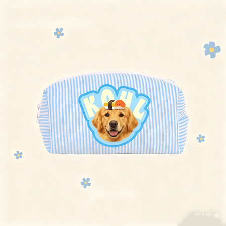 Custom Pet Portrait Toiletry Bag | Personalized Travel Pouch | Dog Cat Gift for Pet Lovers