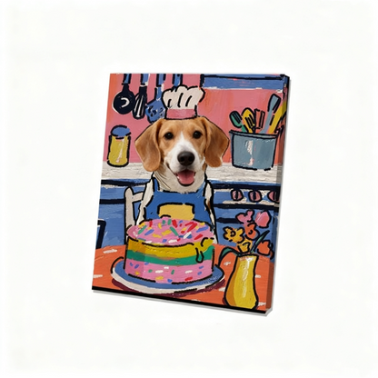 Custom Pet Portrait Wall Art | Personalized Pet Canvas Print | Dog Cat Micro Spray Painting