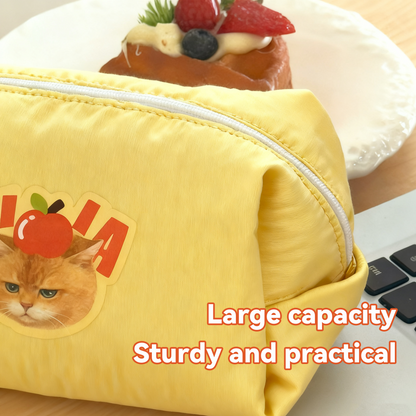 Custom Pet Portrait Toiletry Bag | Personalized Travel Pouch | Dog Cat Gift for Pet Lovers