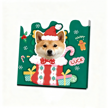 Custom Pet Portrait Wall Art | Personalized Pet Canvas Print | Dog Cat Micro Spray Painting