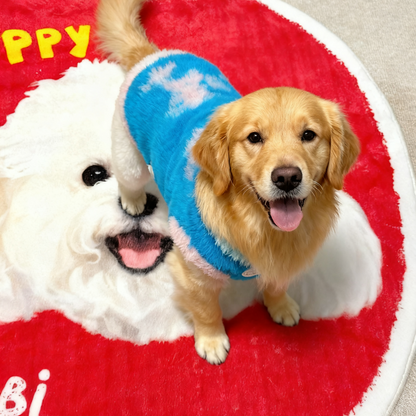 Custom Pet Shaped Blanket | Personalized Dog Cat Portrait Throw | Unique Pet Gift