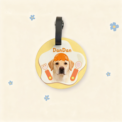 Custom Pet Luggage Tag | Personalized Cat & Dog Travel Tag | Cute Pet ID Tag | Hand-Drawn Pet Accessory | Creative Gift for Pet Lovers