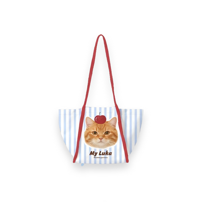 Custom Cat Portrait Canvas Tote | Personalized Cat Shoulder Bag | Pet Lover Gift