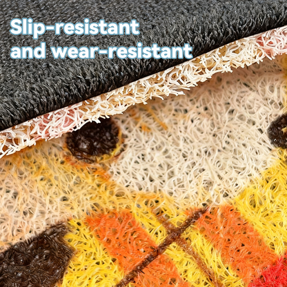 Custom Pet Portrait Coil Mat | Personalized Dog Cat Silky Loop Doormat | Pet Lover Gift