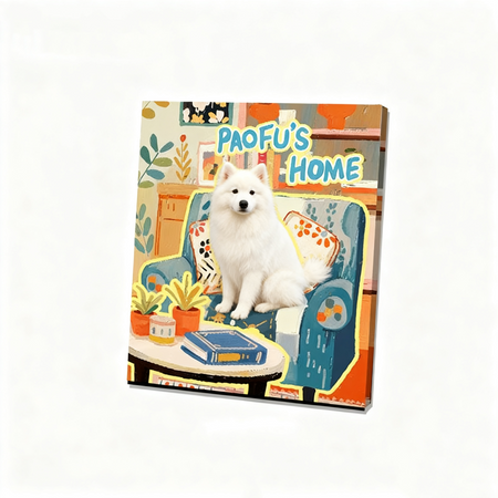 Custom Pet Portrait Wall Art | Personalized Pet Canvas Print | Dog Cat Micro Spray Painting