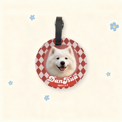 Custom Pet Luggage Tag | Personalized Cat & Dog Travel Tag | Cute Pet ID Tag | Hand-Drawn Pet Accessory | Creative Gift for Pet Lovers