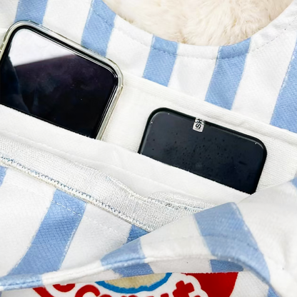 Custom Pet Portrait Canvas Tote Bag | Hand-Drawn Dog & Cat Design