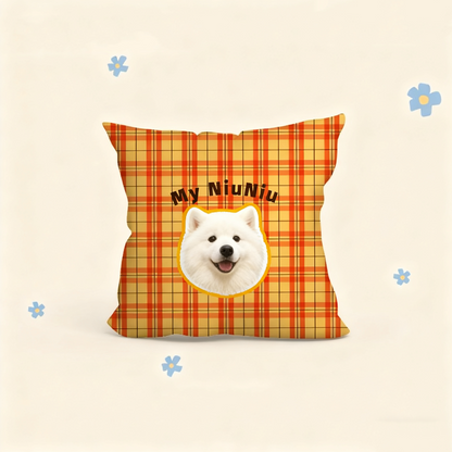 Custom Pet Portrait Pillow | Personalized Square Cushion | Dog Cat Throw Pillow Gift