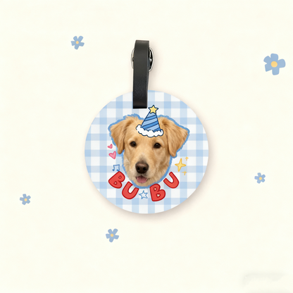Custom Pet Luggage Tag | Personalized Cat & Dog Travel Tag | Cute Pet ID Tag | Hand-Drawn Pet Accessory | Creative Gift for Pet Lovers