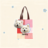 Custom Pet Portrait Canvas Tote | Hand-Drawn Dog & Cat Bag