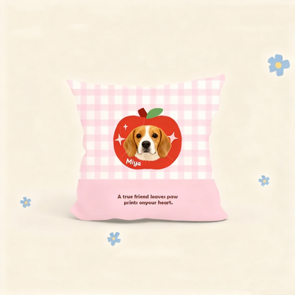 Custom Pet Portrait Pillow | Personalized Square Cushion | Dog Cat Throw Pillow Gift