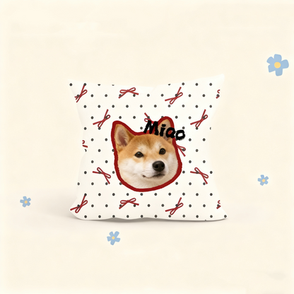 Custom Pet Portrait Pillow | Personalized Square Cushion | Dog Cat Throw Pillow Gift