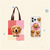 Custom Pet Portrait Canvas Tote | Hand-Drawn Dog & Cat Bag