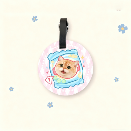 Custom Pet Luggage Tag | Personalized Cat & Dog Travel Tag | Cute Pet ID Tag | Hand-Drawn Pet Accessory | Creative Gift for Pet Lovers