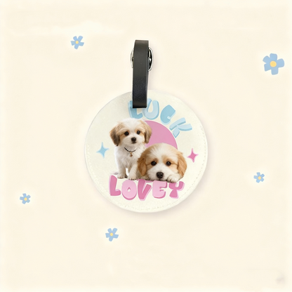 Custom Pet Luggage Tag | Personalized Cat & Dog Travel Tag | Cute Pet ID Tag | Hand-Drawn Pet Accessory | Creative Gift for Pet Lovers