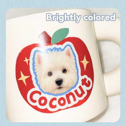 Custom Pet Portrait Mug | Personalized Dog Cat Ceramic Coffee Cup | Pet Lover Gift