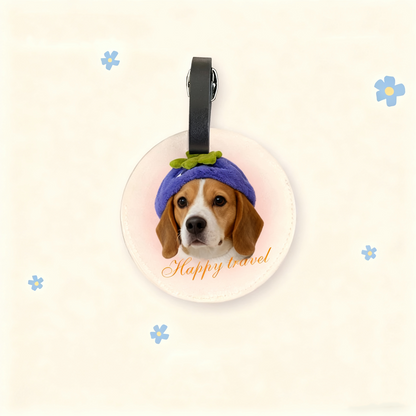 Custom Pet Luggage Tag | Personalized Cat & Dog Travel Tag | Cute Pet ID Tag | Hand-Drawn Pet Accessory | Creative Gift for Pet Lovers