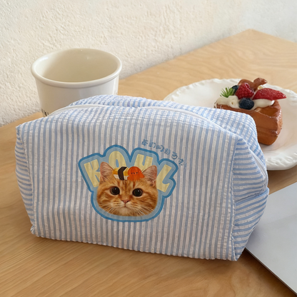 Custom Pet Portrait Toiletry Bag | Personalized Travel Pouch | Dog Cat Gift for Pet Lovers