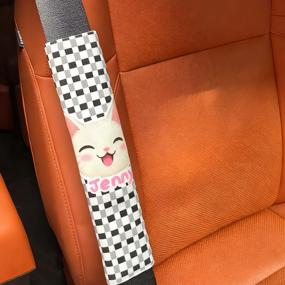 Custom Pet Portrait Seat Belt Cover | Personalized Car Shoulder Pad | Dog Cat Gift