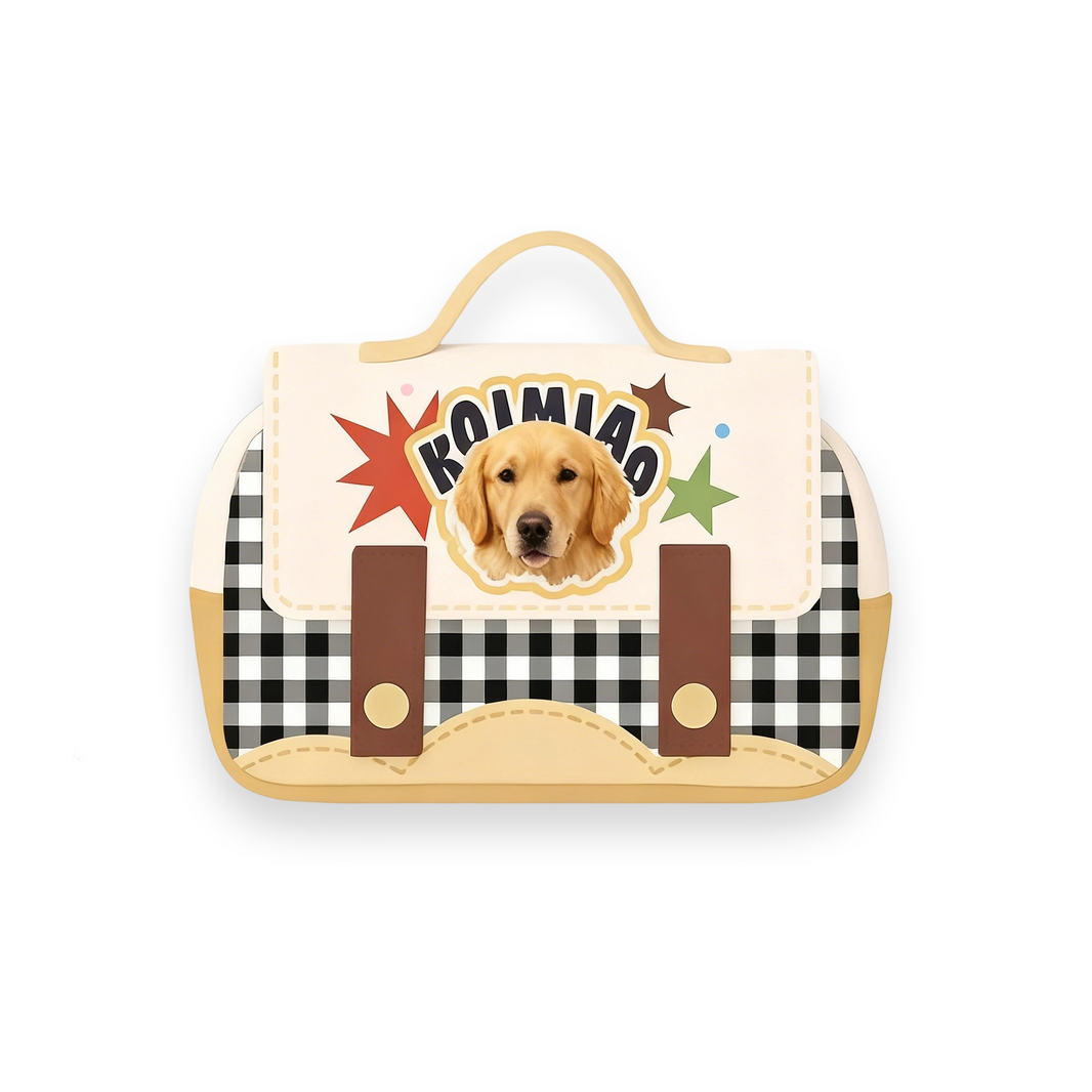 Custom Pet Portrait Cosmetic Bag | Travel Toiletry Bag | Personalized Dog Cat Pouch