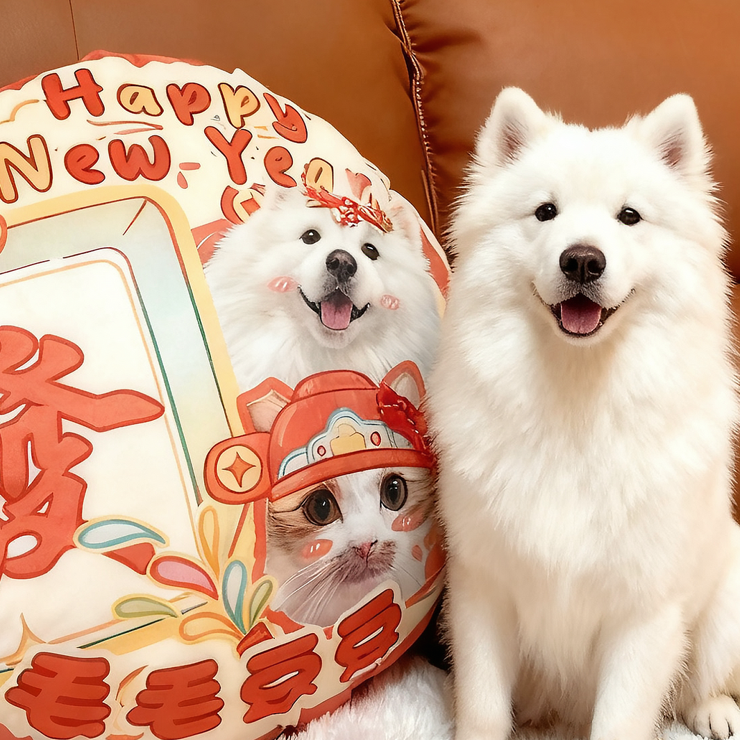 personalized pet pillow | double sided shaped cushion | dog cat hand drawn portrait | personalized gift