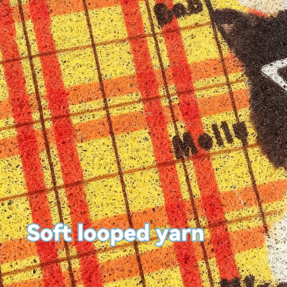 Custom Pet Portrait Coil Mat | Personalized Dog Cat Silky Loop Doormat | Pet Lover Gift