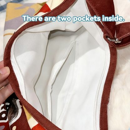 Custom Pet Portrait Canvas Tote Bag Personalized Dog Cat Handbag | Gift for Pet Lovers