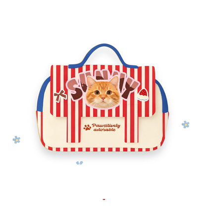 Custom Pet Portrait Cosmetic Bag | Travel Toiletry Bag | Personalized Dog Cat Pouch