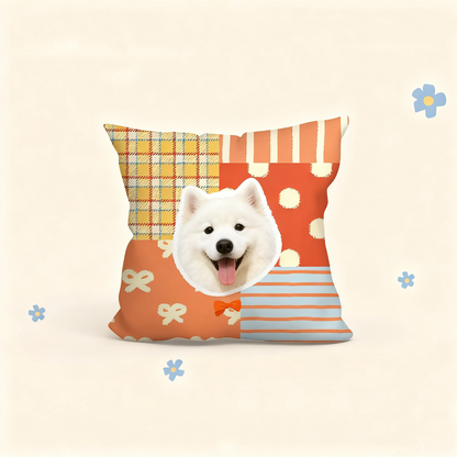 Custom Pet Portrait Pillow | Personalized Square Cushion | Dog Cat Throw Pillow Gift