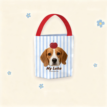Custom Pet Portrait Canvas Bucket Bag | Personalized Dog Cat Tote | Pet Lover Gift