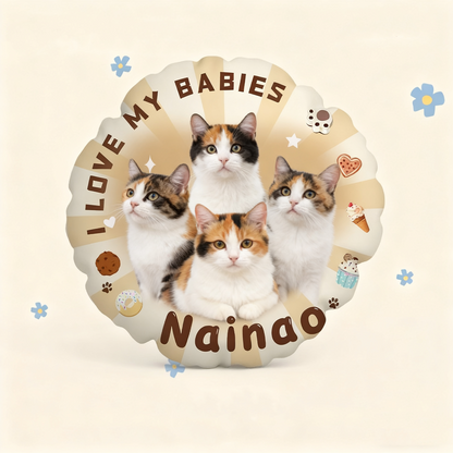 Personalized Pet Portrait Pillow | Custom Hand-Drawn Dog & Cat Cushion