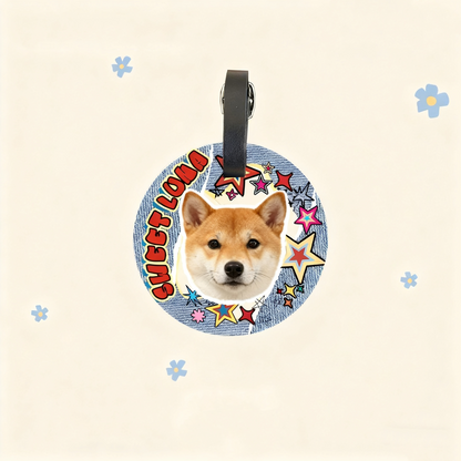 Custom Pet Luggage Tag | Personalized Cat & Dog Travel Tag | Cute Pet ID Tag | Hand-Drawn Pet Accessory | Creative Gift for Pet Lovers