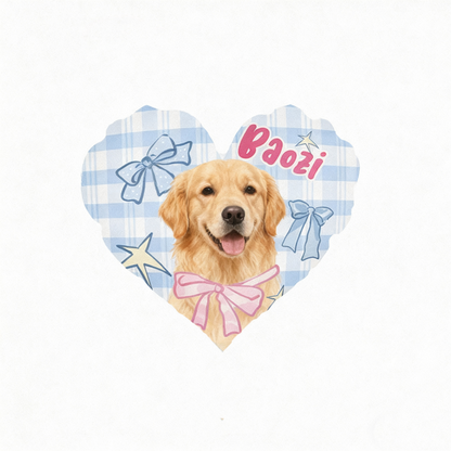 personalized pet pillow | double sided shaped cushion | dog cat hand drawn portrait | personalized gift