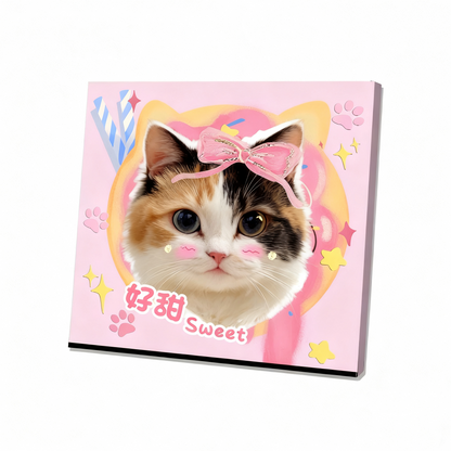 Custom Pet Portrait Wall Art | Personalized Pet Canvas Print | Dog Cat Micro Spray Painting