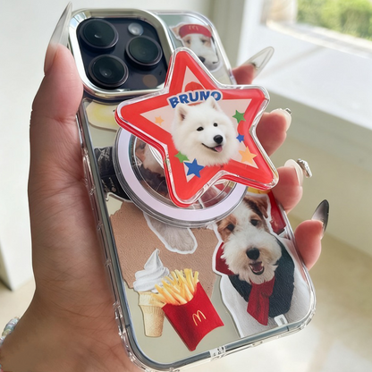 Custom Pet Portrait Phone Grip | Personalized Pop Socket, Dog & Cat