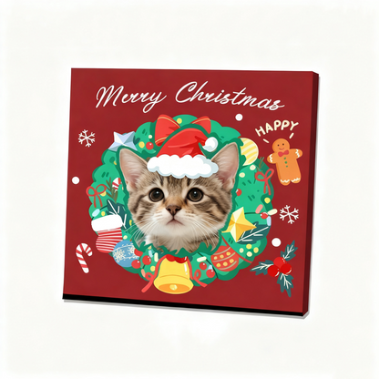 Custom Pet Portrait Wall Art | Personalized Pet Canvas Print | Dog Cat Micro Spray Painting