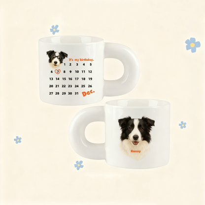 Custom Pet Portrait Mug | Personalized Dog Cat Ceramic Coffee Cup | Pet Lover Gift