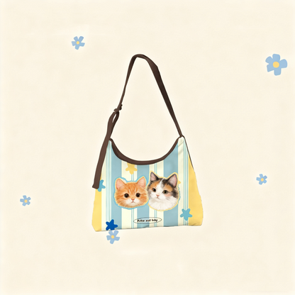 Custom Pet Portrait Canvas Tote Bag Personalized Dog Cat Handbag | Gift for Pet Lovers